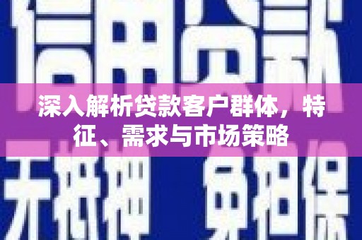 沙田深入解析贷款客户群体，特征、需求与市场策略