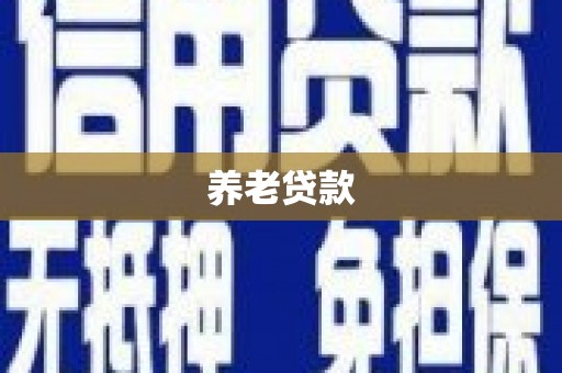 沙田养老贷款