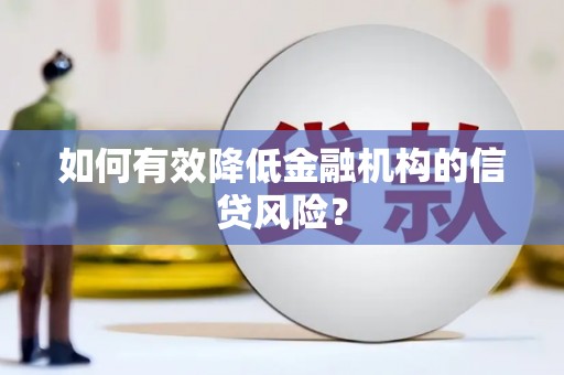 沙田如何有效降低金融机构的信贷风险？