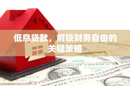 沙田低息贷款，解锁财务自由的关键策略