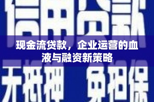 沙田现金流贷款，企业运营的血液与融资新策略