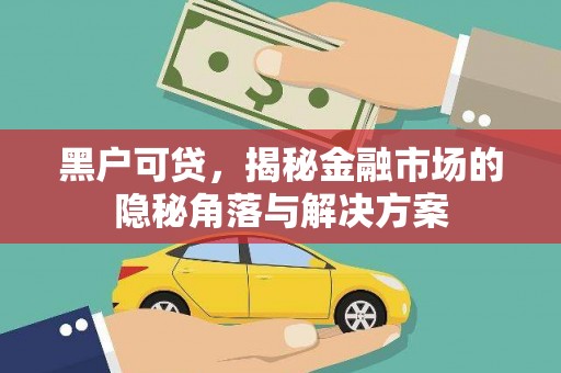 沙田黑户可贷，揭秘金融市场的隐秘角落与解决方案