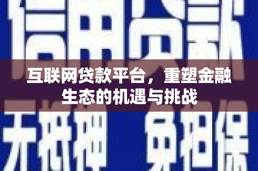 沙田互联网贷款平台，重塑金融生态的机遇与挑战