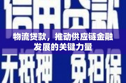 沙田物流贷款，推动供应链金融发展的关键力量