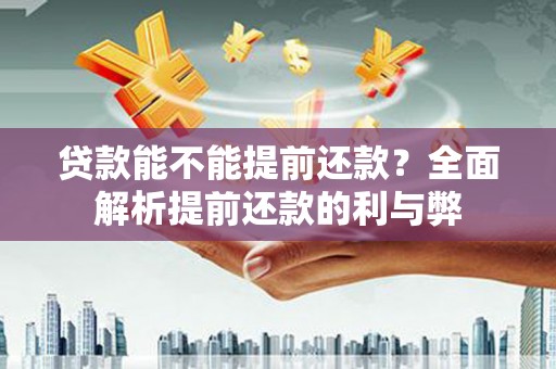 沙田贷款能不能提前还款？全面解析提前还款的利与弊