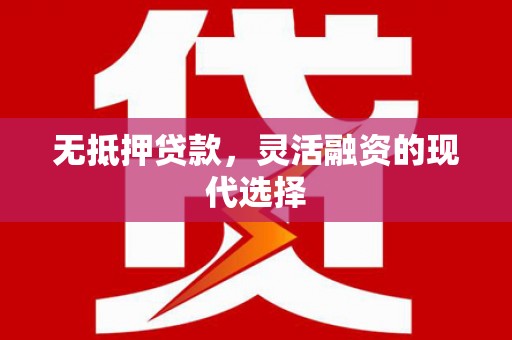 沙田无抵押贷款，灵活融资的现代选择