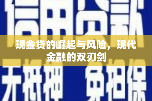 沙田现金贷的崛起与风险，现代金融的双刃剑