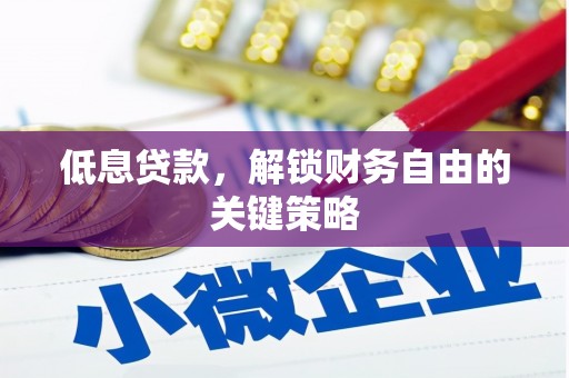 沙田低息贷款，解锁财务自由的关键策略