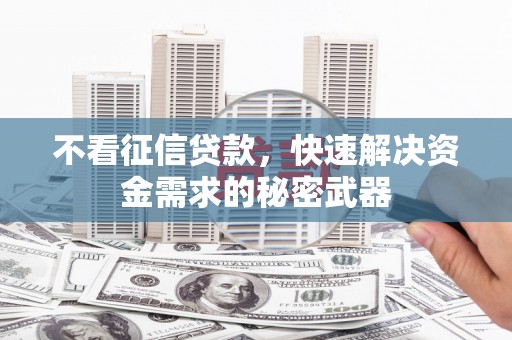 沙田不看征信贷款，快速解决资金需求的秘密武器