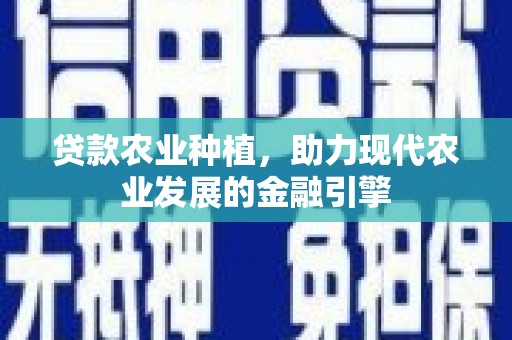 沙田贷款农业种植，助力现代农业发展的金融引擎