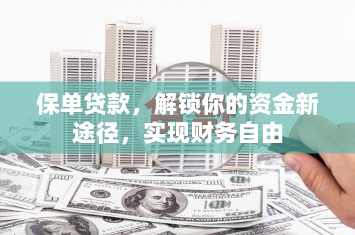 沙田保单贷款，解锁你的资金新途径，实现财务自由
