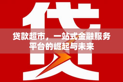 沙田贷款超市，一站式金融服务平台的崛起与未来