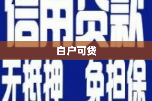 沙田白户可贷